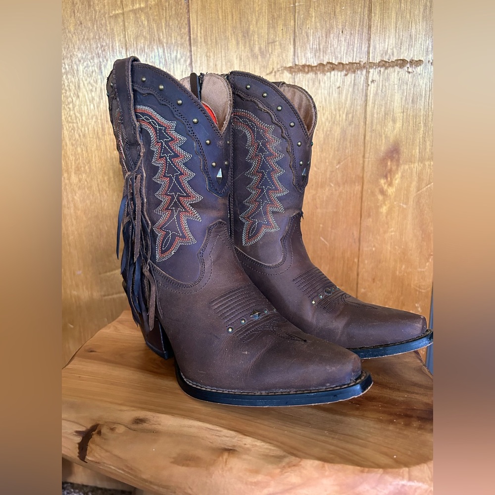 NEW Western Roasted Pecan Leather Durango Boots.